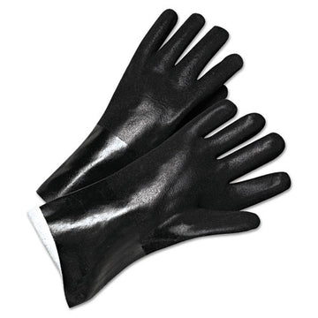 Anchor Brand® Pvc-coated Jersey-lined Gloves, 14 In. Long, Black, Men's, 12-pack freeshipping - TVN Wholesale